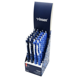 Golyóstoll nyomógombos 0,7mm Vinson Point K36 vegyes test displ 24 db/display Golyóstoll Vinson