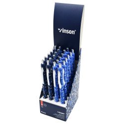 Golyóstoll nyomógombos 0,7mm Vinson Point K36 vegyes test displ 24 db/display Golyóstoll Vinson