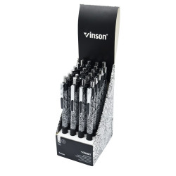 Golyóstoll nyomógombos 0,7mm Vinson Tattoo 103 vegyes test displ 24 db/display Golyóstoll Vinson