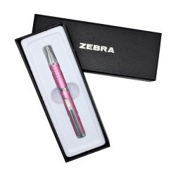 Golyóstoll metál rózsa test, Zebra SLF1, írásszín kék Golyóstoll Zebra
