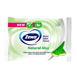 Toalettpapír nedves 42 lap/csomag Zewa Aloe Vera Toalettpapírok Zewa