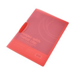 Gyorsfűző klip mappa A4, műanyag 30laphoz műanyag klippes Bluering® piros Gyorsfűző, klip mappa Bluering