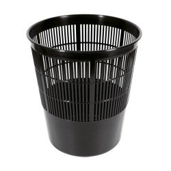 Papírkosár 16l, műanyag rácsos, Fornax fekete Papírkosár, szemetes Fornax