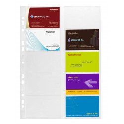 Névjegykártyatartó betét, 80 zseb/betét, 10 betét/csomag Visifix, Durable Névjegykártya tartók Durable