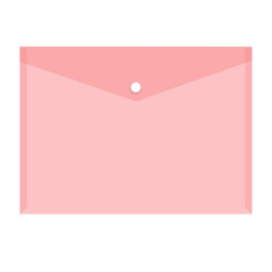 Irattartó tasak A5, PP patentos transzparens Icarus piros Irattartó tasak, patentos Icarus