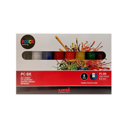 Dekormarker 8mm, Uni Posca PC-8K 8 db-os készlet Dekormarker Uni