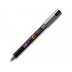Dekormarker 0,7-1mm, Uni Posca PC-1M ezüst Dekormarker Uni