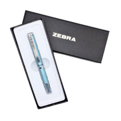 Golyóstoll metál égkék test, Zebra SLF1, írásszín kék Golyóstoll Zebra
