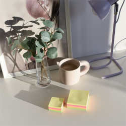 Jegyzettömb öntapadó, 76x76mm, 320lap, Bluering® , neon Öntapadó jegyzettömb Bluering