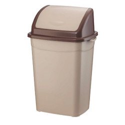 Szemetes kuka billenő fedéllel műanyag 50 literes barna UP122-210 Papírkosár, szemetes Planet