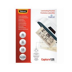 Lamináló fólia, A3, 125 mikron, fényes, 25 db/doboz, Fellowes® Kötészeti kellék Fellowes