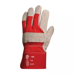 Védőkesztyű erős bőr M-es méret piros Bőrkesztyű Egyéb