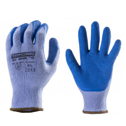 Védőkesztyű poliészter vastag 10-es kötésű L-es méret _1LAAV09 kék Védőkesztyű Egyéb