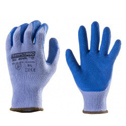 Védőkesztyű poliészter vastag 10-es kötésű L-es méret _1LAAV09 kék Védőkesztyű Egyéb