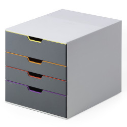 Fiókos irattároló, 4 fiókkal, Durable Varicolor® 4 Fiókos irattároló, irattartó Durable