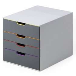 Fiókos irattároló, 4 fiókkal, Durable Varicolor® 4 Fiókos irattároló, irattartó Durable