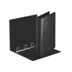 Gyűrűskönyv panorámás A4, 5cm, 4 gyűrű, D alakú, PP Esselte fekete Gyűrűskönyv Esselte