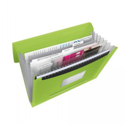 Irattartó mappa, harmonikamappa, A4, PP 6 rekeszes Esselte Vivida zöld Harmónika irattartó Esselte