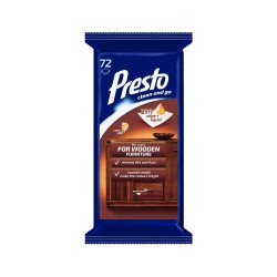 Bútorápoló nedves törlőkendő 72 db/csomag Presto Bútortisztítók Presto