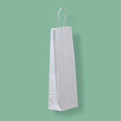 Sodrottfüles papír italtáska 140x80x390mm fehér Papírzacskó , zsák Egyéb