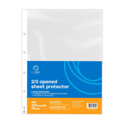 Genotherm lefűzhető, A4, 70 micron narancsos belül 2/3 részben nyitott Bluering® 100 db/csomag, Lefűzhető genotherm Bluering
