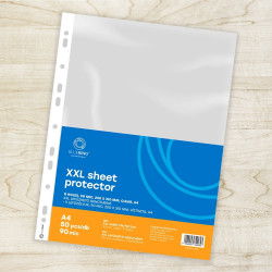 Genotherm lefűzhető, A4, XXL 90 micron 250x310mm, Extra SZÉLES víztiszta Bluering® 50 db/csomag Lefűzhető genotherm Bluering