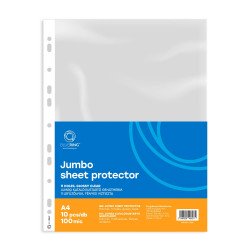 Genotherm lefűzhető, A4, 100 micron jumbo víztiszta Bluering® 10 db/csomag, Lefűzhető genotherm Bluering