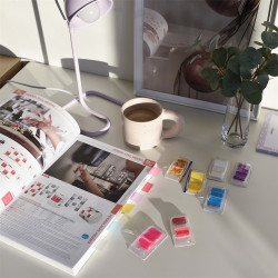 Jelölőcímke 25x45mm, 50lap, műanyag Bluering® narancs Jelölőcímke Bluering