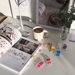 Jelölőcímke 25x45mm, 50lap, műanyag Bluering® aláírás ikon sárga Jelölőcímke Bluering