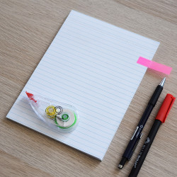 Jegyzettömb ragasztott, A5, 50lap, Bluering® vonalas Jegyzettömb Bluering