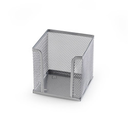 Fémhálós kockatömbtartó 10x10x8cm, Bluering® ezüst Fémhálós család Bluering