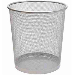 Fémhálós papírkosár 20 liter 29,5x33cm, nagy Bluering® ezüst Fémhálós család Bluering