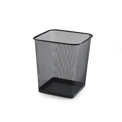 Fémhálós papírkosár szögletes Bluering® fekete Fémhálós család Bluering