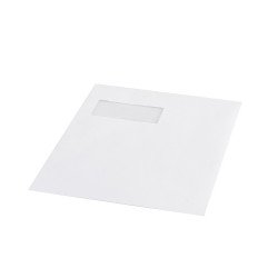 Boríték TC/4 szilikonos bélésnyomott bal ablak 55x90 ablak oldalról 20mm felülről 57mm Bluering® fehér Boríték Bluering