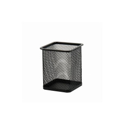 Fémhálós írószertartó pohár szögletes Bluering® fekete Fémhálós család Bluering