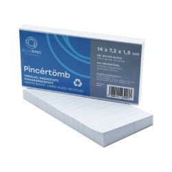 Pincértömb vonalas újrahasznosított 14x7,2x1,5 cm, ragasztott Bluering® Pincértömb Bluering