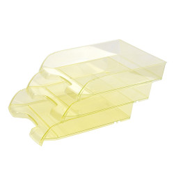 Irattálca műanyag 550 extra széles 345x270x67mm, Bluering®, áttetsző sárga Irattálca Bluering