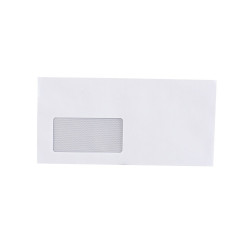 Boríték LC6/5 enyvezett bélésnyomott bal ablakos 45x90mm 114x229mm B20A15 Bluering® fehér Boríték Bluering