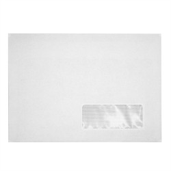 Boríték LC/5 öntapadó bélésnyomott jobb ablakos 35x90mm 162x229mm J28A20 Bluering® fehér Boríték Bluering