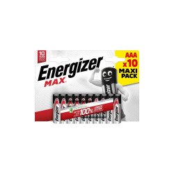 Elem AAA mikro LR03 Max 10 db/csomag, Energizer Elem, akkumulátor, töltő Energizer
