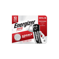 Elem gombelem CR2016 lítium 12 db/csomag, Energizer Elem, akkumulátor, töltő Energizer