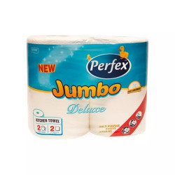Háztartási papírtörlő kéztörlő 2 rétegű 2 tekercs/csomag 300 lap Boni Perfex Jumbo Deluxe Papírtörlők Perfex