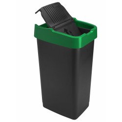 Szemetes kuka billenő fedéllel műanyag 60 literes fekete/zöld Papírkosár, szemetes Egyéb