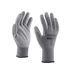 Szerelőkesztyű poliészter PU tenyérmártással L-es méret Guarder szürke Szerelőkesztyű Egyéb