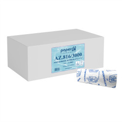 Kéztörlő 2 rétegű Z hajtogatású 100 % cellulóz 200 lap/csomag 15 csomag/karton Paperdi_AZ.816/3000 fehér Papírtörlők Paperdi