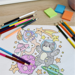 Színes ceruza készlet, kétvégű duocolor 12/24 szín Bluering® 24 klf. szín, Színesceruza Bluering