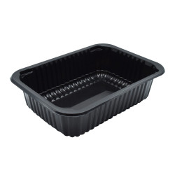 Síkperemes PP tálca 187 x 137 x 50 mm fekete Asztali kiegészítők, kellékek Egyéb