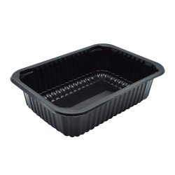 Síkperemes PP tálca 187 x 137 x 50 mm fekete Asztali kiegészítők, kellékek Egyéb