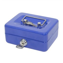 Pénzkazetta fém 125x55x95 mm kicsi Bluering® kék Pénzkazetta Bluering