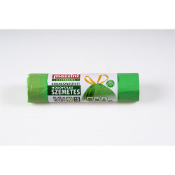 Szemeteszsák zárószalagos 40 liter 55 x 62 cm 15 db/tekercs újrahasznosított Mazzini_zöld Szemeteszsák Egyéb